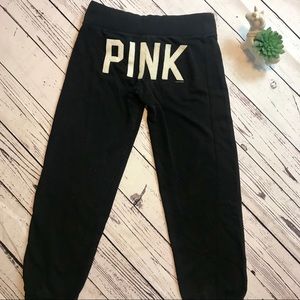 VICTORIAS SECRET PINK black lounge pants